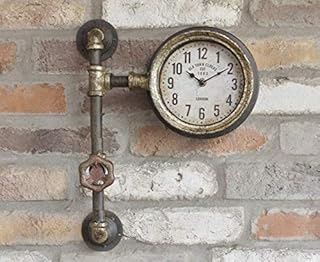 Garden Sculptures & Ornaments Vintage Industrial Pipe Clock - 5592
