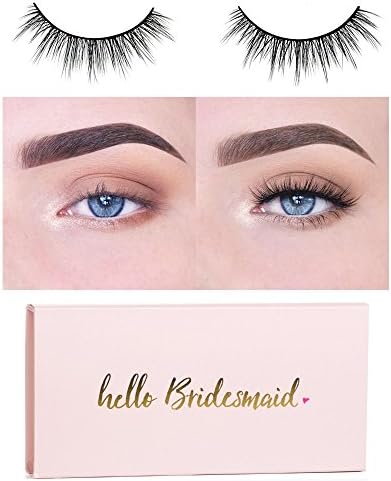 Icona Lashes Premium Quality False Eyelashes | Happily Ever After | Romantic and Balanced | Non-Magnetic | Natural Look and Feel | Reusable | 100% Handmade & Cruelty-Free | Bridesmaid Packaging