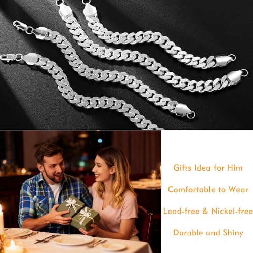 Pulsera de Plata S925 para Hombre Cadena Cubana 12MM miniatura 7