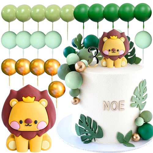 JeVenis adorno para tarta del rey león cake topper león decoraciones de cumpleaños león decoracion de tarta safari adornos de tarta safari adorno de tarta salvaje adorno