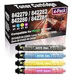 Kolasels 4-Pack (BK+C+Y+M) Compatible 842279 842282 842280 842281 Toner Cartridge (High Yield) to Used for Ricoh IM C4500 IM C5500 IM C6000 Printer
