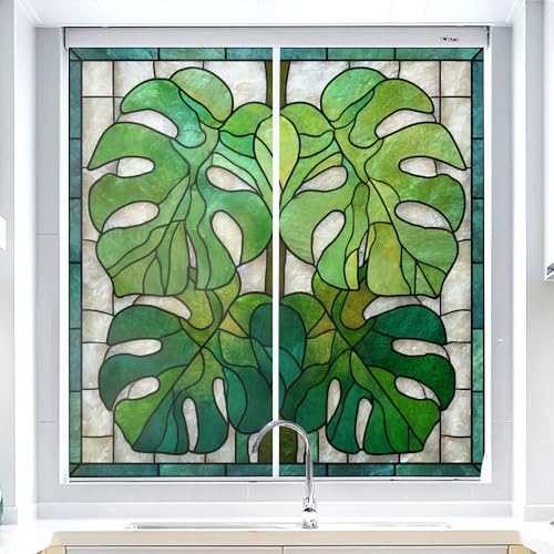 Vinilo decorativo adhesivo para ventanas Tropical Leaf Plant miniatura 6