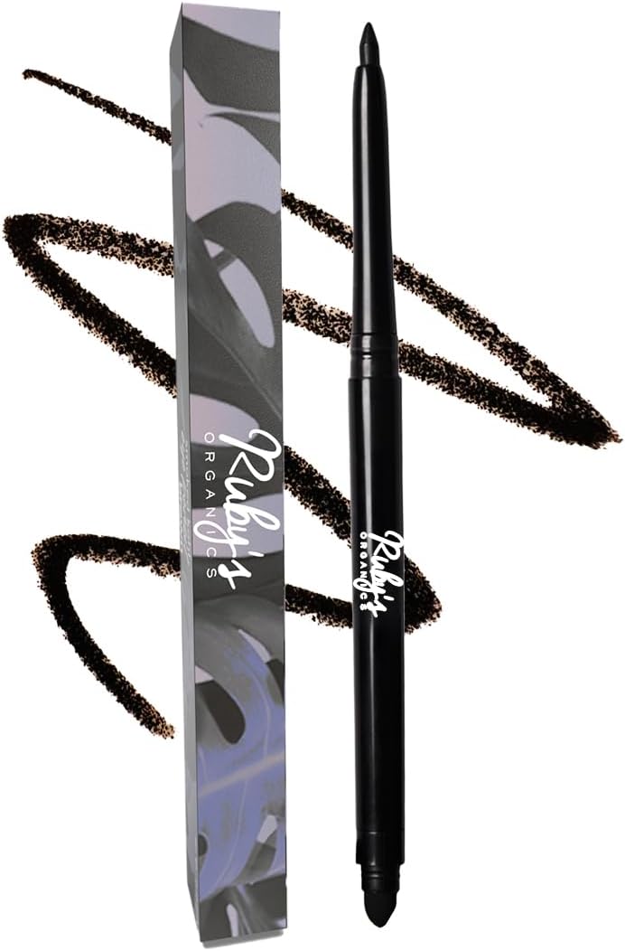 Ruby's Organics Smoked Kohl Pencil/Precision Eyeliner, Black, 0.35g