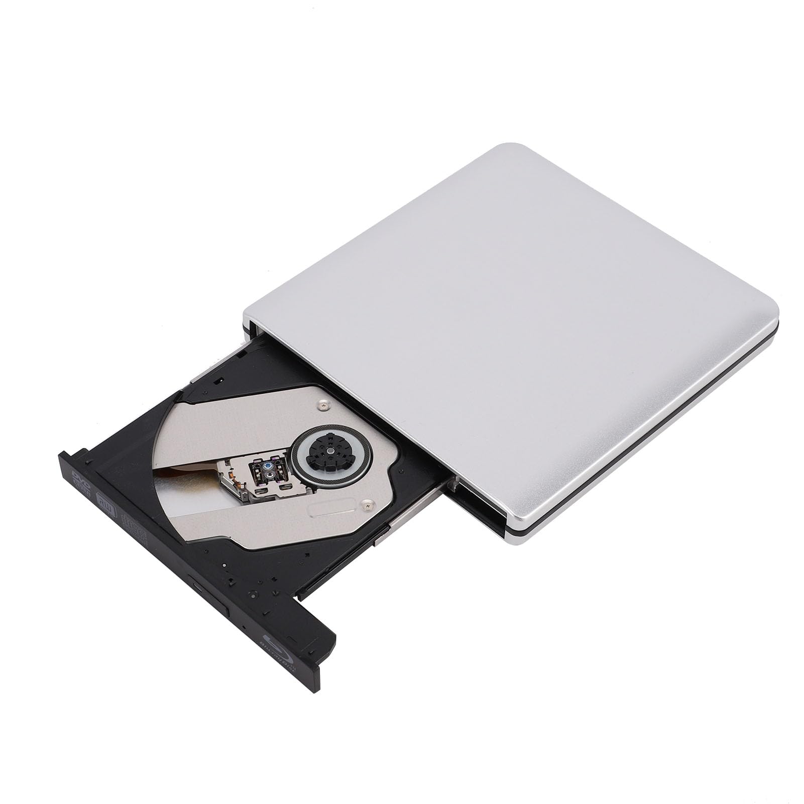 Dpofirs Reproductor BLU Ray para PC, USB 3.0 BLU Ray, Unidad óptica Externa, grabadora de Discos, DVD, CD, BD, por defecto