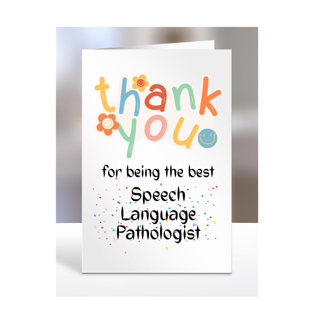 Thank you card for Speech Language Pathologist, men, women, him, her, colleague, boss, manager, supervisor, friend, gifts, presents for christmas, A5-212c_31