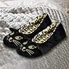 A2Z Ladies Ballet Slippers Embroidered Cat Face Comfy Memory Foam - SLPR LDS AZ30673 Cat 7/8 UK #1