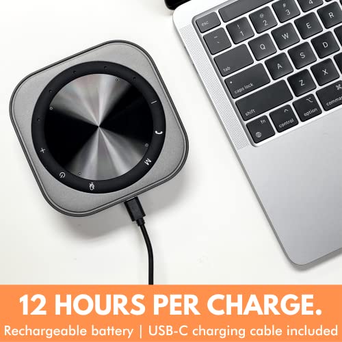 Alto-falante de conferência X9 Bluetooth com microfone – Captador de voz transparente de 360° e áudi
