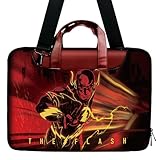 The Flash Laptop Bag with Adjustable Shoulder Strap, Cool Superhero Computer Shoulder Bag 14.1‘’ Notebook Protect Case Pouch Protection for Travel Business trip (Red and Gold)