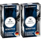 MEIN KONDOM Sensitive Kondome - mit geringer Wandstärke - 2x12er (24 Kondome) - Vegan...