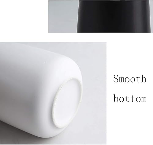 Miniatura 5 de Aveo Dispensador de jabón redondo con bomba de cerámica rellenable, botella de loción para champú, ideal para baño, encimera, cocina, lavadero