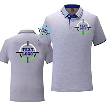 Custom Man Polo Shirt Add Your Text Image Picture Photo Design Work Shirt