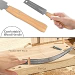 Frocopo Hand Saw Woodworking Tools, 6-Inch Pull Saw, Flexible Double-Edge Blade 17/11 TPI, Japanese Flush Cut for DIY Craft, Non-Slip Wood Handle, Sharp & Lightweight for Woodworking and Garden Trim