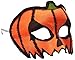 Forum Adult Scary Pumpkin Venetian Half Mask Costume Accessory