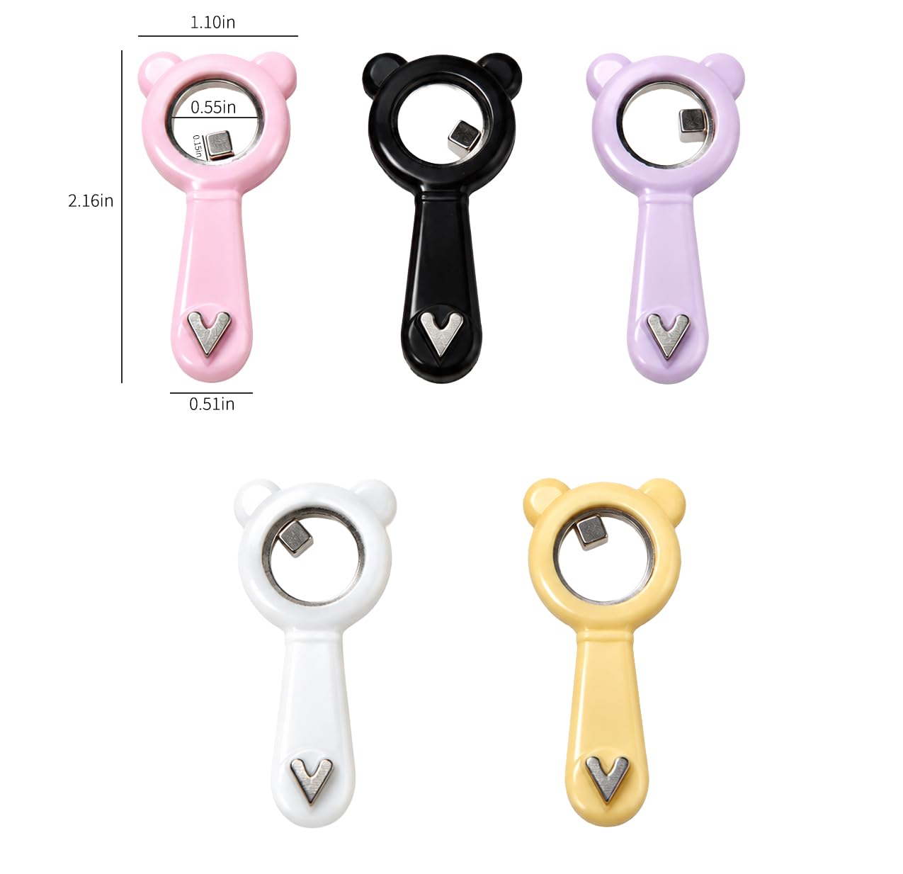 Cat Eye Magnet for Nails, 5 Pack Nail Magnet Set with Hollow Circle Ring Heart Square, Strong Magnetic Nail Art Tool for Black Hole Halo Cat Eye Gel Polish, Home DIY & Salon Use