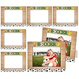 Colingmill 6 Pcs 7.5'' x 9.5'' Picture Frames Sport Themed Photo Frames Wooden Frame for Home Table Display Office Decoration Frame Gifts for Men Coach Teams, Fits 5'' x 7'' Photos (Soccer Ball)
