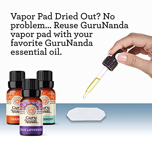 Gurunanda Vapor Pads For Humidifier – Waterless Vaporize Pad For Congestion With Eucalyptus, Lavender, Cardamom & Mint Essential Oils - For Kids And Adults (6 Pack X 3 Reusable Pads) #TOP5