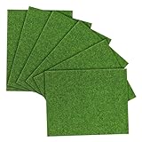 LZYDKH Kunstrasen Teppich, 6 Stück Kunstgras Dekoration 25x20x0.5cm Kunstrasen Miniaturgarten Kunstrase DIY zum Basteln Künstliche Rasen Deko