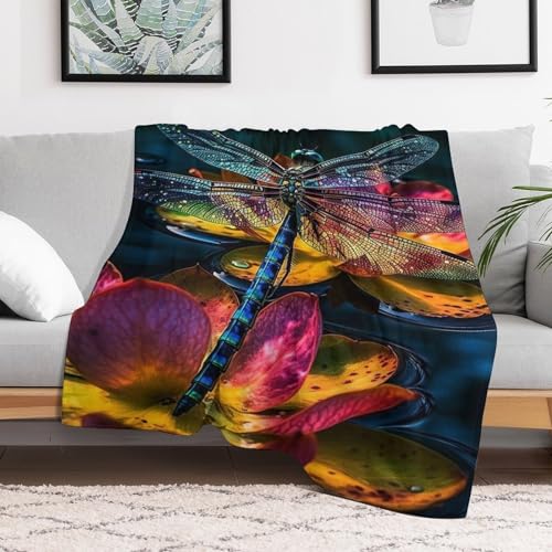 Couverture polaire libellule pour soirées cocooning sur le canapé - 3