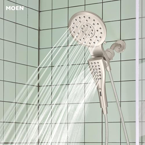 Moen 220C2EPSRN Verso Showerhead Combo, Magnetix, Brushed Nickel | Rain and handshower combo, Magnetix docking, Infiniti dial spray control, 60" hose, brushed nickel finish - image 3