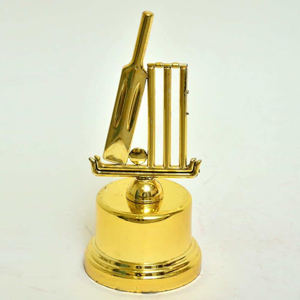 Cricket Special Golden Trophy for Sports, Event & Functions (Large, 24cm Height x 10cm Width x 10cm Depth)-image-10