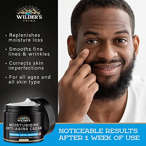 Men's Face Moisturizer Cream - Anti Aging & Wrinkle - Made In Usa - Collagen, Hyaluronic Acid, Vitamins E & A, Avocado Oil - After Shave Lotion - Age Facial Skin Care - Day & Night Moisturizing, 2 Oz #TOP3