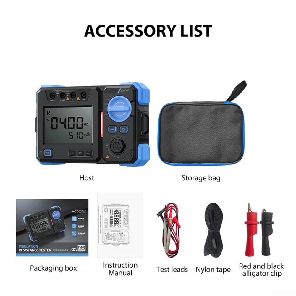 MRT1050 Megohmmetro Resistenza di Isolamento Tester 2500V | ABS Materiale Auto PASS/FAIL per Elettricisti | Test sul campo industriale