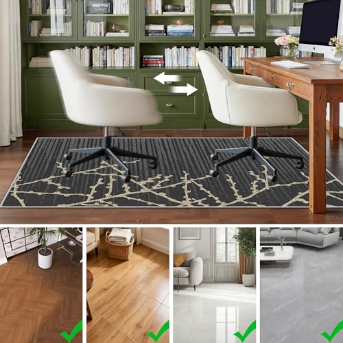 Tapis extra grand salon lavable machine avec envers antidérapant moderne - 5