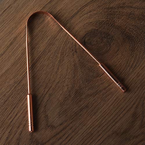 Qswipe Copper Tongue Cleaner With Comfort Grip - With Handy Storage And Travel Box - Pure Copper - 2 Pack #TOP6
