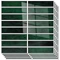 WADILE 3D Peel and Stick Wall Tiles, 12"x12" Aluminum Foil Backing Waterproof Self Adhesive Wall Panels, Upgraded 1.5mm Thick Backsplash Tiles for Kitchen Bathroom DIY Renovation, Green 10 Pack