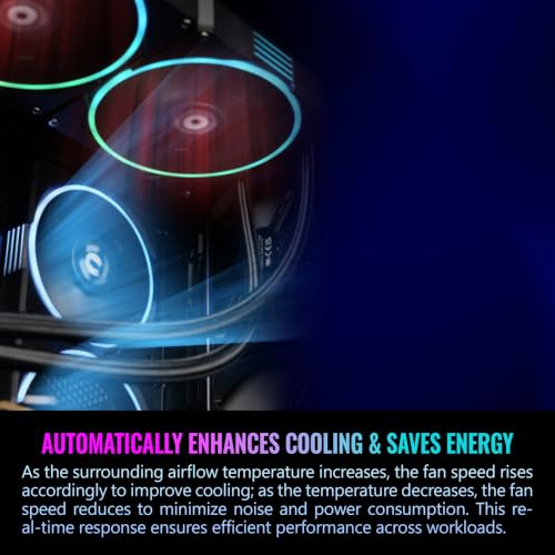 Image of Thermaltake TS140 EX RGB 140mm; Embedded Temperature Sensor; PWM 500~2000 RPM; MagForce 2.0; Airflow 93.35 CFM; Hydraulic Bearing; TT RGB Plus 3.0; Controller Included; 3-Pack; Black; CL-F208-PL14SW-A