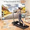 Treadmill, FOUSAE 5 in 1 Foldable 7.5 MPH Treadmill for Home with App Compatible, 12 Programes, Powerful 2.75 HP Brushless Motor Walking Pad with 10% Incline, Magnetic Remote Control Double Operation