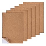 Matwsec 6 Stück Selbstklebend Korkplatte 30x21cm Korkplatten A4 1mm Dick Korkwand Pinnwand für Kork Pinnwand Die Wand Fußböden Untersetzer DIY Bastelarbeiten Dekoration