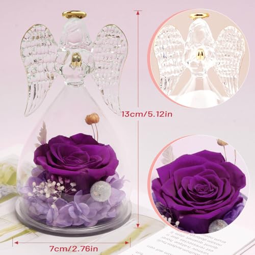 Miofula-Preserved-Flower-Rose-Birthday-Gifts-for-Mom-Angel-Figurines-with-Forever-Real-Rose-Gifts-for-Her-Mom-Grandma-Angels-Gifts-for-Mothers-Day-Christmas-Anniversary-Thanksgiving-Birthday-Gifts Miofula Preserved Flower Rose Birthday Gifts for Mom Angel Figurines with Forever Real Rose Gifts for Her Mom Grandma Angels Gifts for Mothers Day Christmas Anniversary Thanksgiving Birthday Gifts