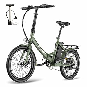 Elektrische fiets Fafrees F20 Light, 20″ vouwen elektrische stadsfiets voor vrouwelijke mannen, 250W motor, 14,5Ah/522Wh batterij, E-bike Shimano 7 versnellingen, 110 km bereik, Grün