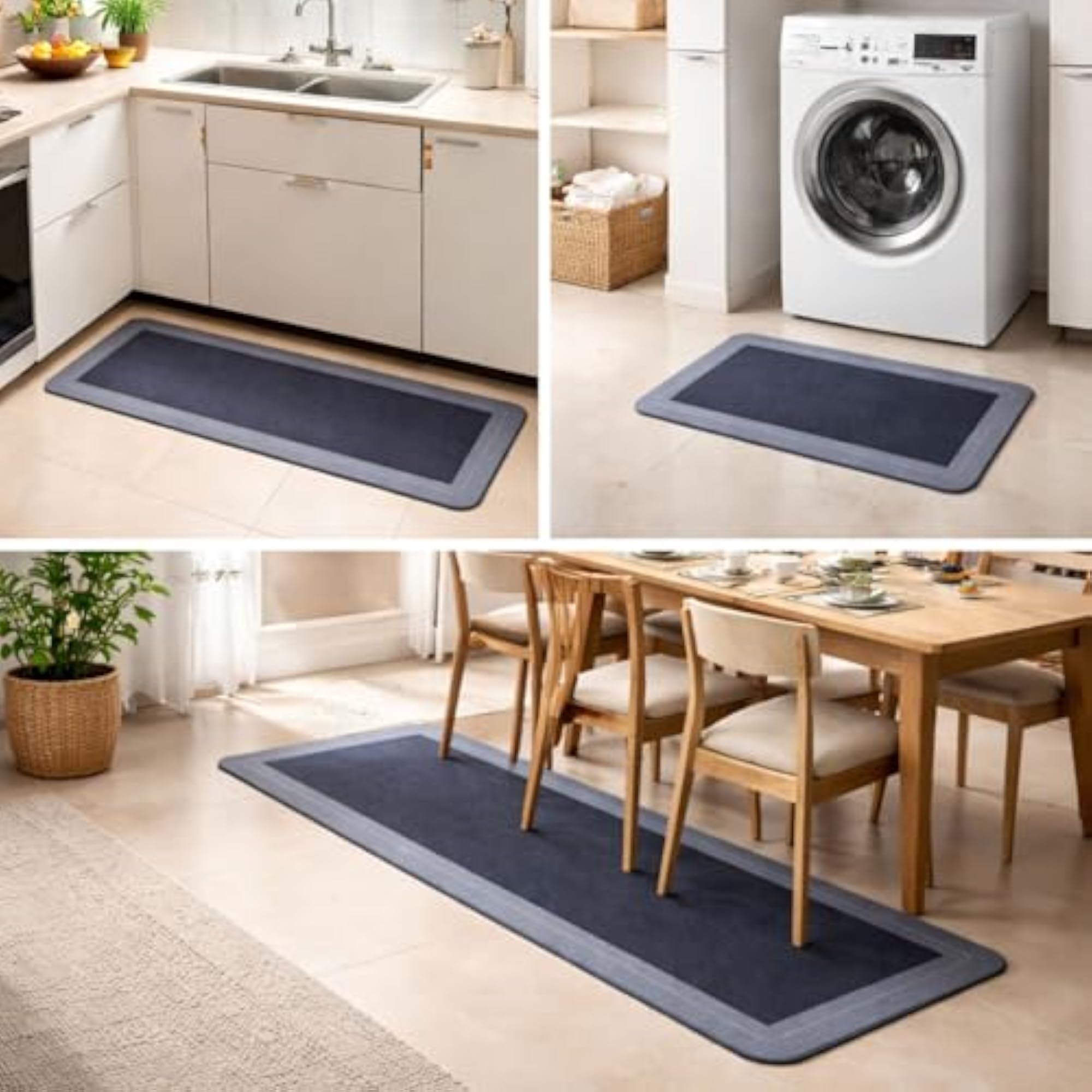 Set of 2 Anti-Slip Kitchen Floor Mats