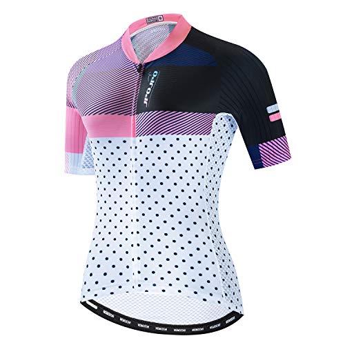 Women's Cycling Jersey Short Sleeve Bike Shirts Back Pocket Reflective