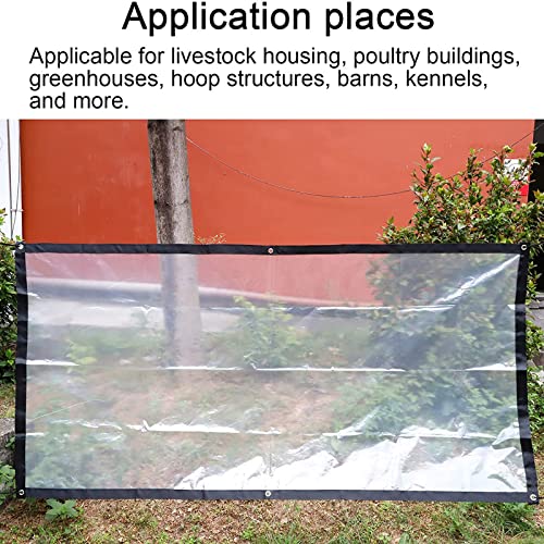 Bâche transparente de 2,1 x 3 m (lot de 2) – Housse d'auvent imperméable très résistante avec œillets pour voiture, bateau, camping, terrasse