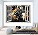 CSCH Stickers muraux Jeu Call of Duty 3D fenêtre autocollant mural affiche vinyle chambre décalcomanie
