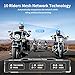 Fodsports FX7 10-Rider Mesh Motorcycle Bluetooth Headset With Music Share, Smart APP Control, Dual Chips V5.4 Helmet Communication System Intercom with Audio Multitasking & FM, IP67 Waterproof, 2 Pack