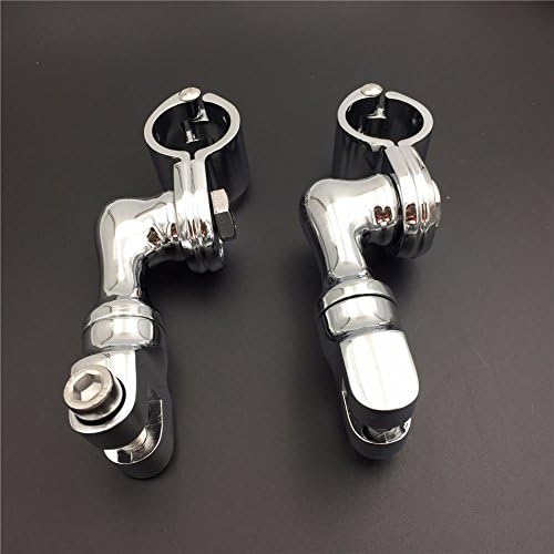 Miniatura 3 de SMT-Kit de montaje de clavijas de carretera ajustables en ángulo corto cromado compatible con cualquier bicicleta con tubo de marco de protector de