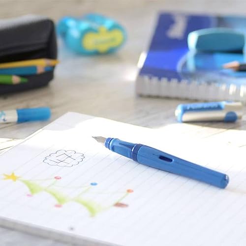 Miniatura 6 de Pelikan Pelikano 802901 - Pluma estilográfica, punta media, azul, en caja, 1 unidad