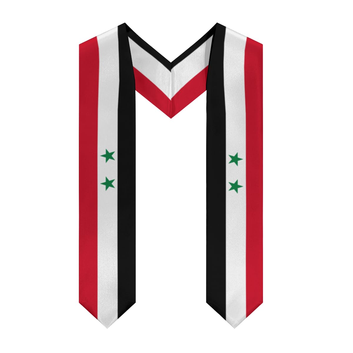 Syria Syrians Flag V-Neck Graduation Stole Class of 2024/2025 Graduation Sash Unisex Adult 72