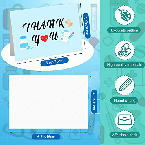 Faccito 24 Sets Nurse Thank You Cards Medical Staff Appreciation Cards With Envelopes Stickers Nurses Week Gifts 6 Assorted Happy Nurse Day Note Card Healthcare Workers Doctor Nurse Greeting Cards #TOP4