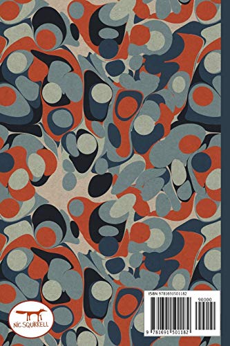 Notes: A Blank Guitar Tab Music Notebook with Red and Blue Marbled Cover Art image 4