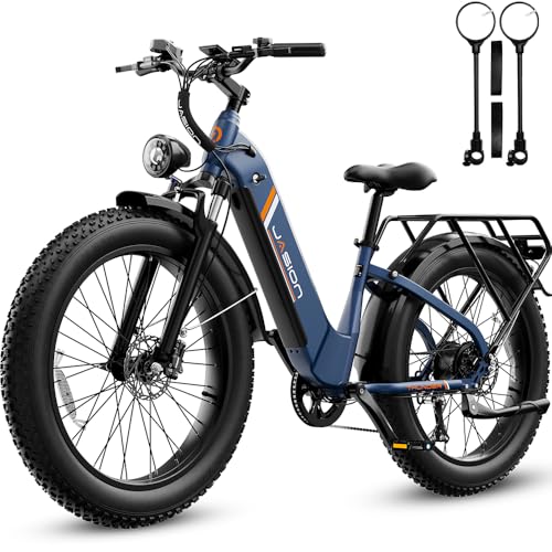 Image of Jasion Thunder Electric Bike,1800W Peak Ebikes for Adults,26''Fat Tire Best Ebike for Men,80 Miles with 864Wh Battery,30+MPH Max Speed Bicycles,400LB Capacity,Certified by UL2849