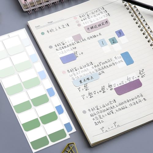 480 Stück Kleberegisterkarten, Seitenmarker Selbstklebend, Page Marker, Index Tabs, Klebezettel Tabs, Haftnotizen zum Markieren Beschriften für Dokumente, Ordner, Bücher, Tagebuch, Schüler, Lehrer
