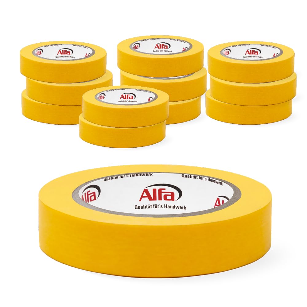 Alfa Ruban de masquage – Scotch peinture – 30 mm x 50 m – 12 pièces
