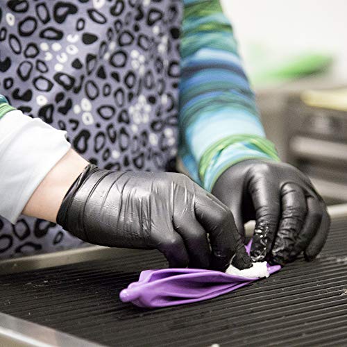 Ammex Black Nitrile Exam Gloves, Case Of 1000, 3 Mil, Size Small, Latex Free, Powder Free, Textured, Disposable, Non-Sterile, Food Safe, Abnpf42100 #TOP5