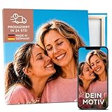 PRINTHOUSE Dein Foto auf Leinwand (alle Größen) - Made in Germany, 1-Tag-Produktion - Scharfe Details & natürliche Farben dank UV-Pigmenttinte auf Künstlerleinwand - Stabiler 2,5cm Keilrahmen 20x20cm
