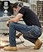 BOCOMAL FR Jeans for Summer Midweight EX-Soft Relaxed Boot Cut Vintage Washed Flame Resistant Work Pants NFPA2112 CAT2